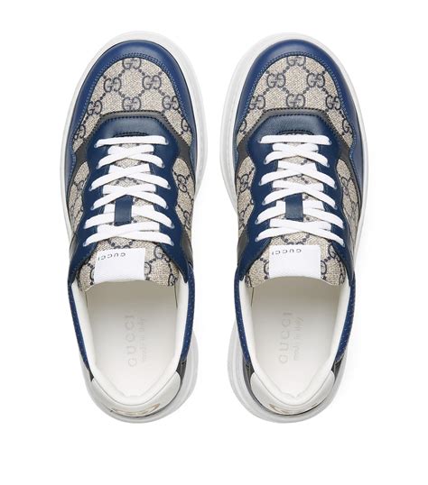 gucci suprene printed shoes|Men's GG sneaker in beige and blue Supreme .